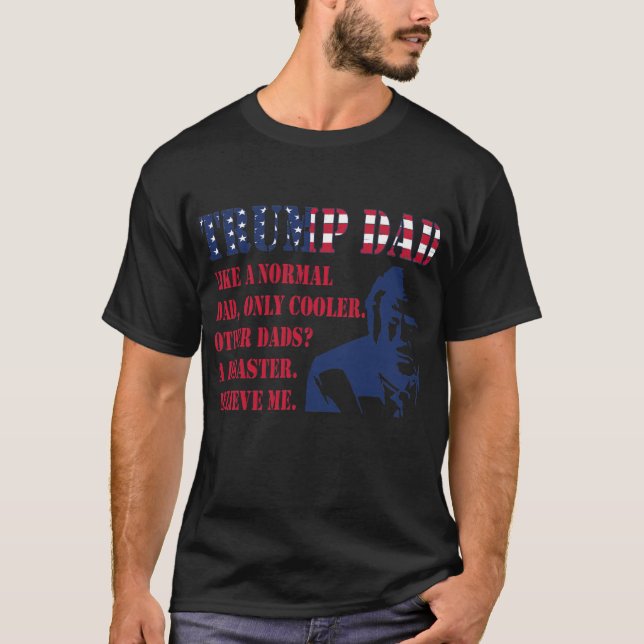 Camiseta Dia de os pais de Pai Pro Trump Engraçado (Frente)