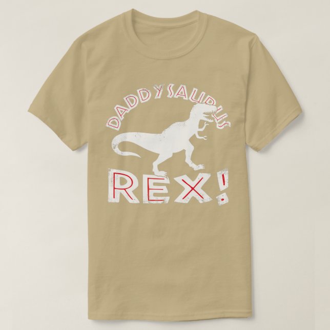 Camiseta Dia de os pais de PapáSaurus Rex TRex (Frente do Design)