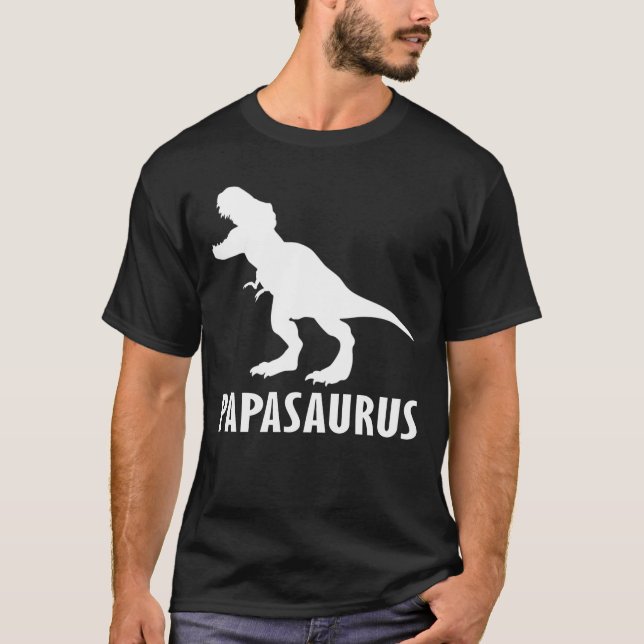 Camiseta dia de os pais de papassauro (Frente)