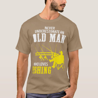 Camiseta Dia de os pais De Pesca Do Homem Velho