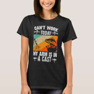 Camiseta Dia de os pais de pesca que não posso trabalhar ho