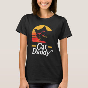 Camiseta Dia de os pais de Pet do Gatinho Retro Vintage par
