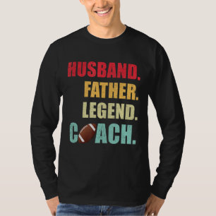 Camiseta Dia de os pais De Treinador De Futebol Do Marido P