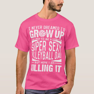 Camiseta Dia de os pais de Voleibol do Jogador de Pai