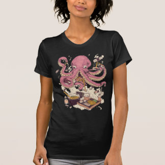 Camiseta Dia de os pais Desastre Chef Octopus Engraçado Pre