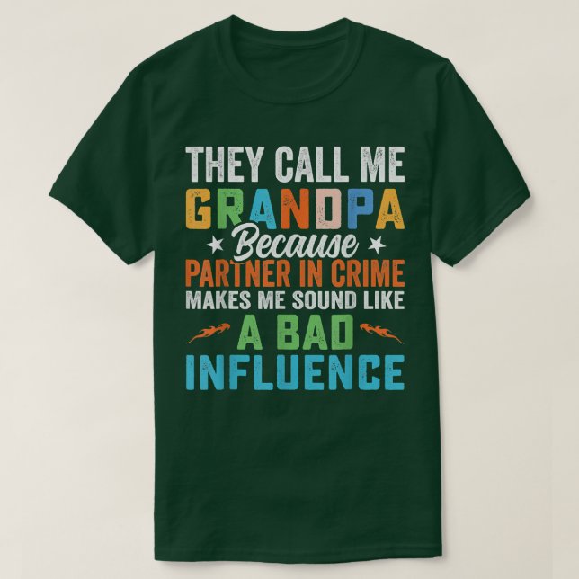 Camiseta Dia de os pais Do Avô Chamam-Me Avô (Frente do Design)