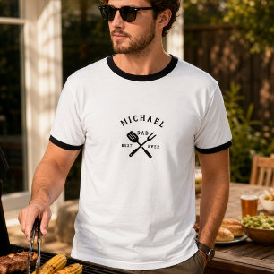 Camiseta Dia de os pais DO MELHOR PAI Russo Moderno NUNCA