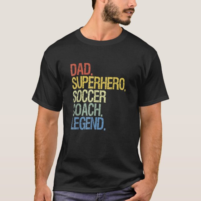 Camiseta Dia de os pais do Pai do treinador de futebol (Frente)