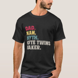 Camiseta Dia de os pais do pai Mito Gêmeos Cortes Novo papa