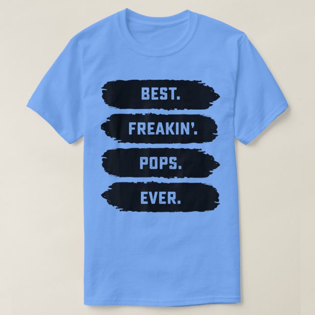 Camiseta Dia de os pais Do Pop Do Mens Do Melhor Freakin Da (Frente do Design)