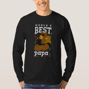 Camiseta Dia de os pais do Urso Masculino Papa Der Welt