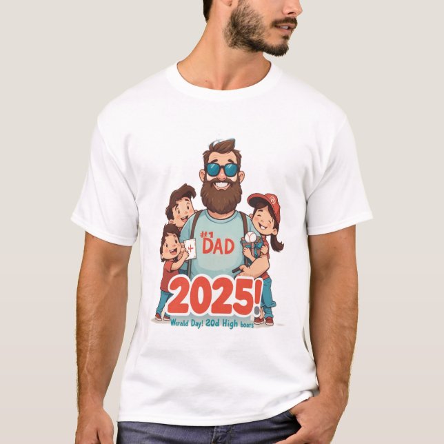 Camiseta Dia de os pais engraçado 2025 (Frente)