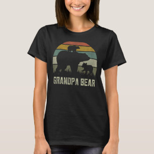Camiseta Dia de os pais Engraçado Avô Dois Filhos Cub Grand