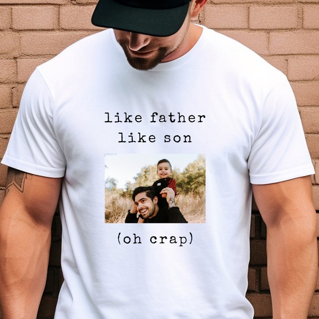 Camiseta Dia de os pais Engraçado Como Pai Como Foto Do Fil (Funny dad joke shirt for Father's Day! Make him LOL!)