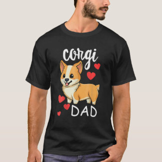 Camiseta Dia de os pais Engraçado de Corgi