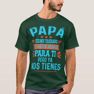 Camiseta Dia de os pais Engraçado Pai Espanhol Da Filha Fil