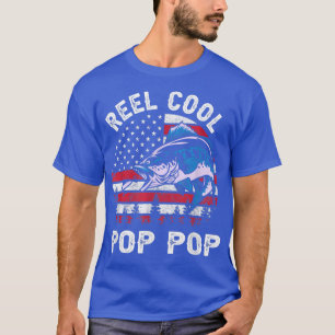 Camiseta Dia de os pais Estados Unidos Flag Vintage Reel Le
