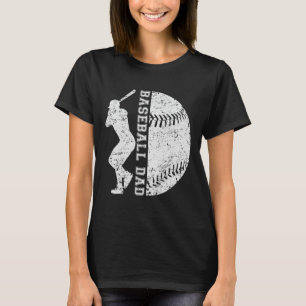 Camiseta Dia de os pais Feliz De Pai De Baseball Para O Esp