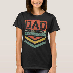 Camiseta Dia de os pais Feliz Dedicado E Dedicado Para