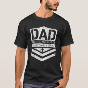 Camiseta Dia de os pais Feliz Dedicado E Dedicado Para