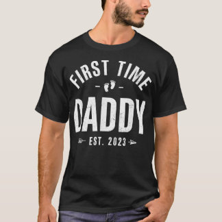 Camiseta Dia de os pais Feliz Homens Gi Da Primeira Vez Do 