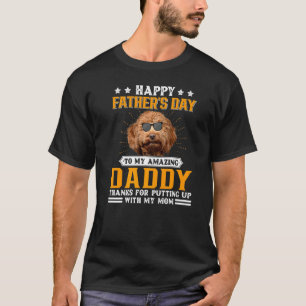 Camiseta Dia de os pais Feliz Pai De Cachorro Cockerpoo Par