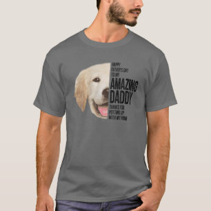 Camiseta Dia de os pais Feliz Pai De Retriever De ouro Para