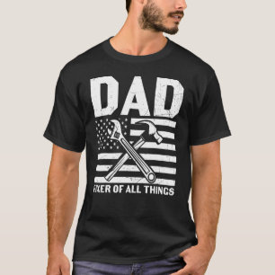 Camiseta Dia de os pais Fixador Do Pai Do Mens De Todas As