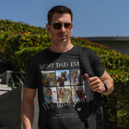 Camiseta Dia de os pais foto colagem melhor pai personaliza