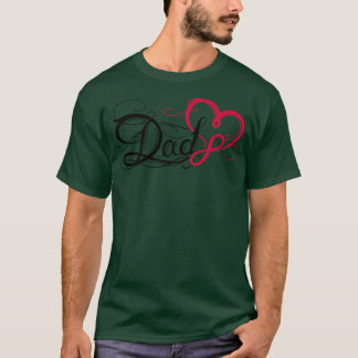 Camiseta Dia de os pais giftidea Adoro pai Tatuagem com Inf