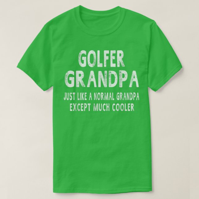 Camiseta Dia de os pais Golfer Vovô dá presentes para vovô  (Frente do Design)