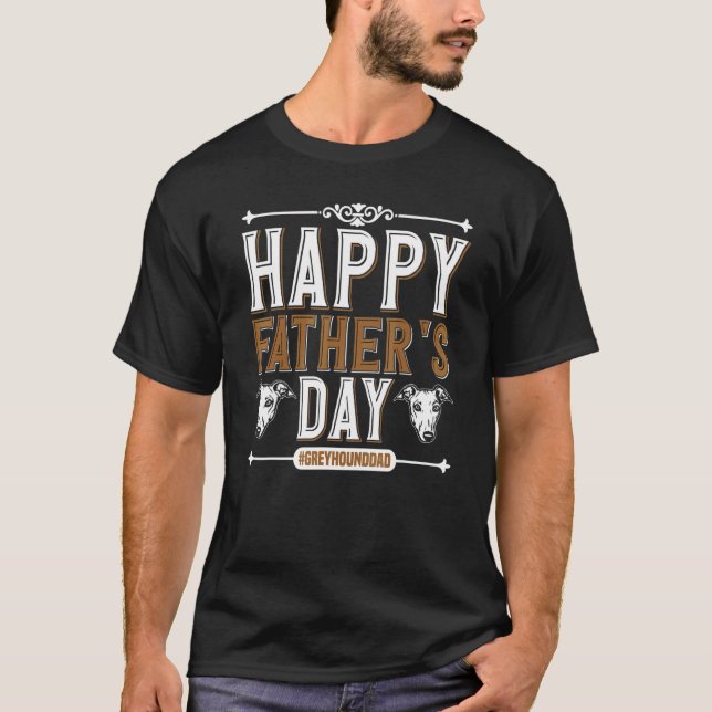 Camiseta Dia de os pais Greyhound Happy Pai G (Frente)