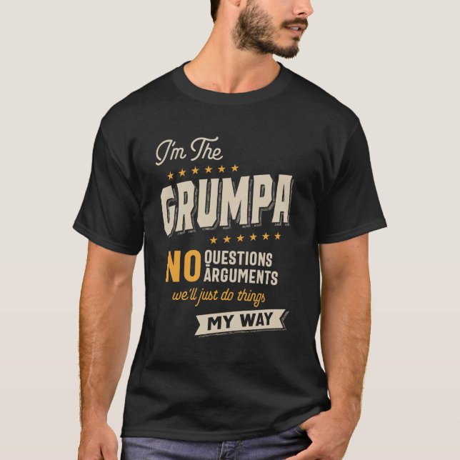 Camiseta Dia de os pais Grumpa Way Funny Grandpa (Frente)