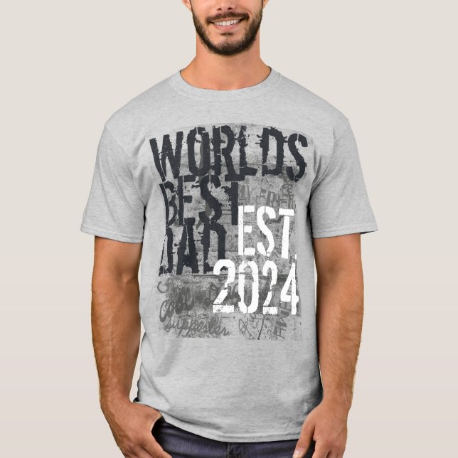 Camiseta Dia de os pais Grunge do Melhor Pai do Mundo 2014 (Frente)