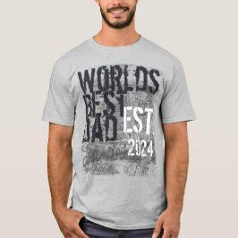 Camiseta Dia de os pais Grunge do Melhor Pai do Mundo do An