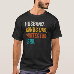 Camiseta Dia de os pais Herói do Pai de Bônus para Marido