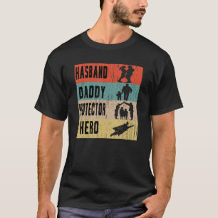 Camiseta Dia de os pais Herói do Pai Protetor do Marido