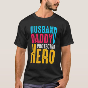 Camiseta Dia de os pais Herói do Protetor do Pai Marido