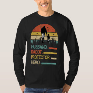 Camiseta Dia de os pais Heroico De Proteção Do Pai Marido P