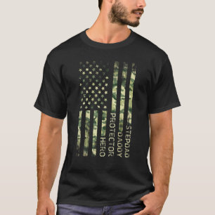 Camiseta Dia de os pais Heroico do Protetor de Pai Stepdad 