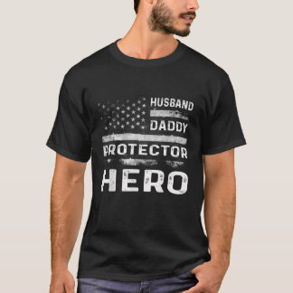 Camiseta Dia de os pais Heroico Hero do Protetor de Pais pa