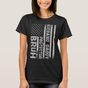 Camiseta Dia de os pais Husband Protetor Pai Bruh American