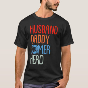 Camiseta Dia de os pais Jogador Jogo Marido Pai Herói Papa 