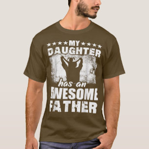 Camiseta Dia de os pais Lá Minha Filha Tem Um Pai Incrível