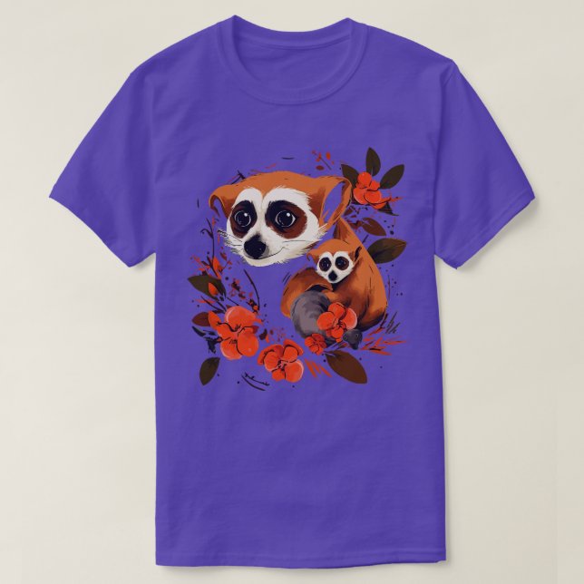 Camiseta Dia de os pais Lento de Loris (Frente do Design)