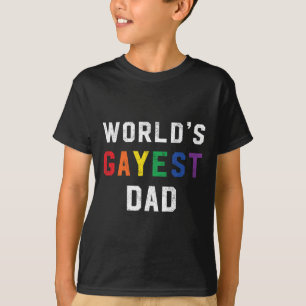 Camiseta Dia de os pais Lgbt Gayest Pai Gayest
