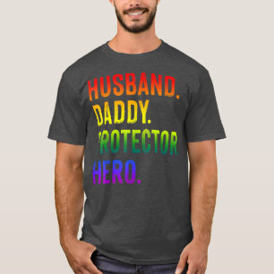 Camiseta Dia de os pais LGBT Pride Proteção ao Pai do marid