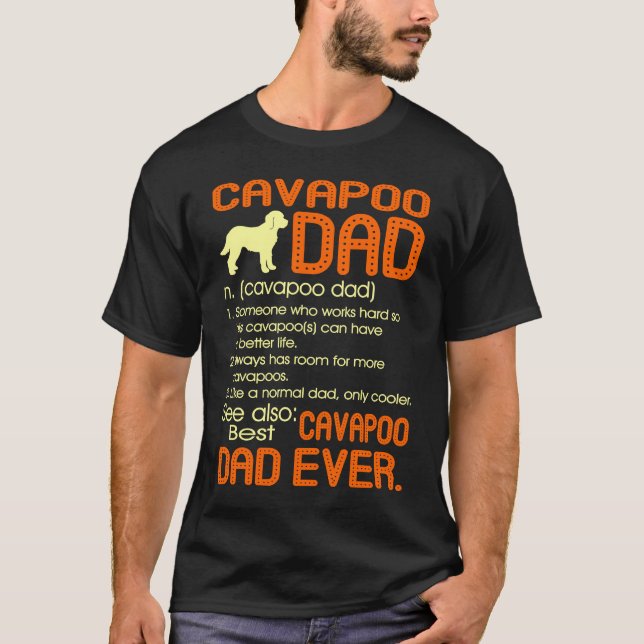 Camiseta Dia de os pais Melhor Pai Cavapoo Nunca Pais (Frente)