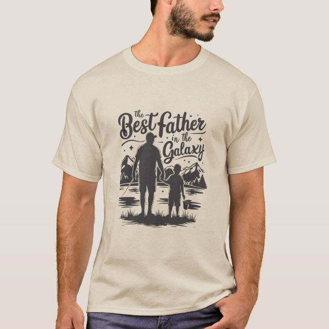 Camiseta Dia de os pais "Melhor Pai Da Galáxia" (Frente)