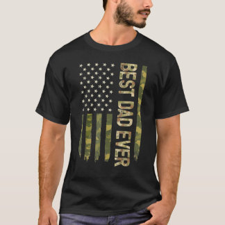 Camiseta Dia de os pais Melhor Pai De Bandeira Americana Ca